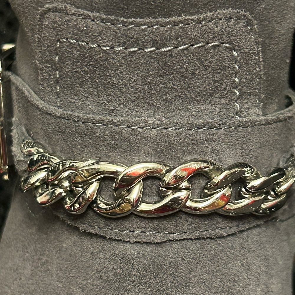 Vionic Orthodic Gray Suede Chain-Embellished Ankl… - image 6